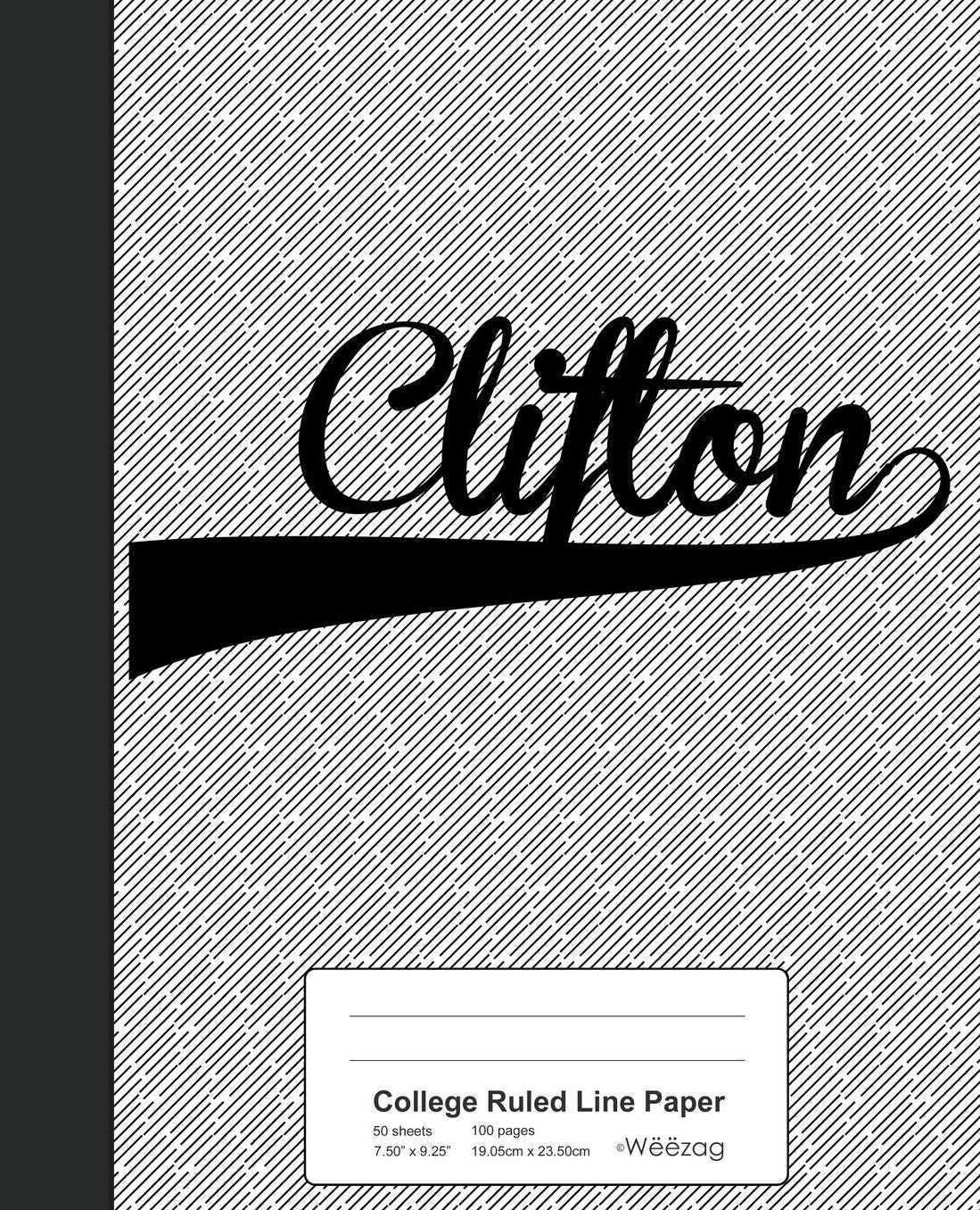 College Ruled Line Paper: CLIFTON Notebook