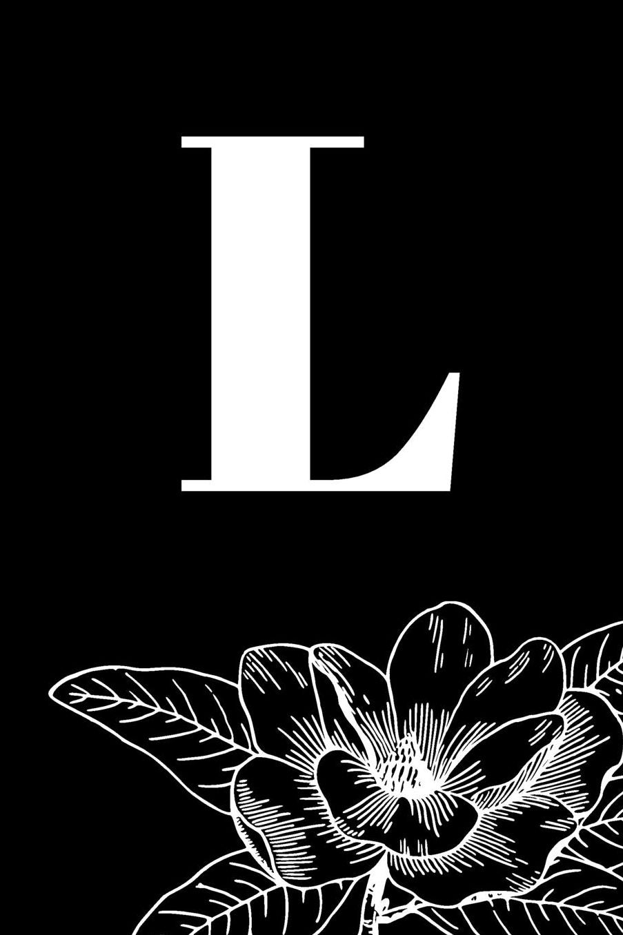 L: A5 (6 x 9 Inches) Personal Monogram Initialized Journal . High Quality Hand Writing Journal with 100 Pages