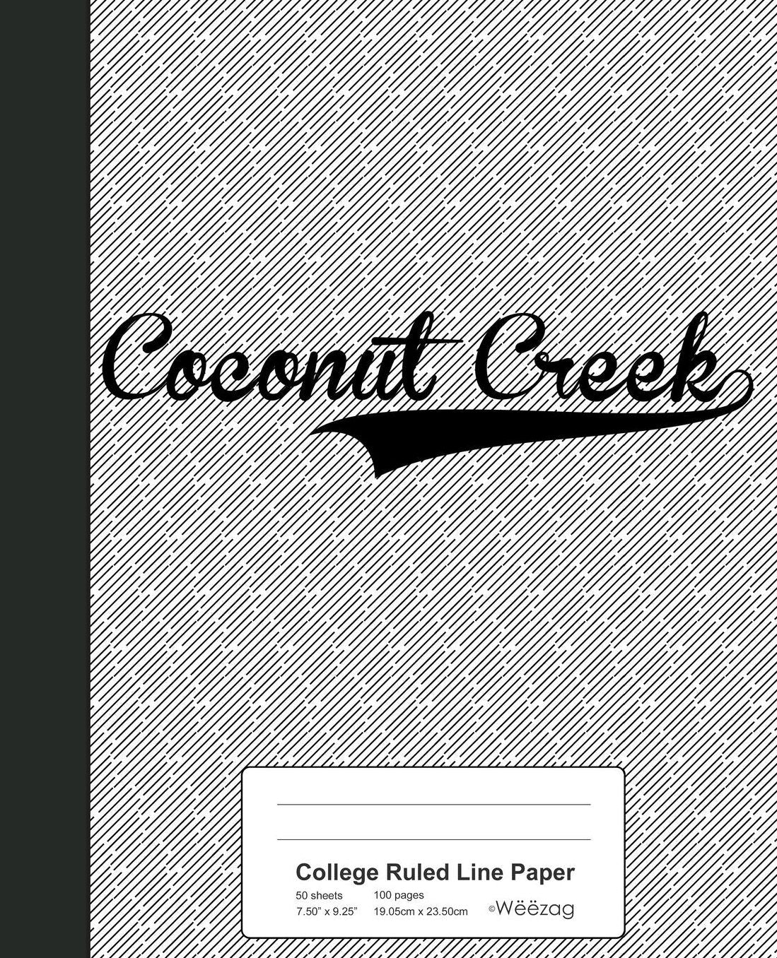 College Ruled Line Paper: COCONUT CREEK Notebook
