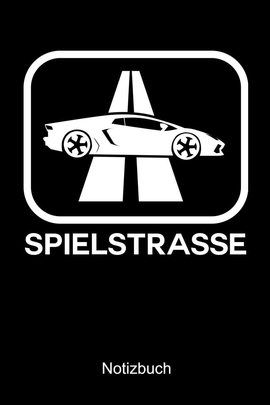 Spielstrasse Auto Notizbuch: Notizbuch A5 kariert 120 Seiten, Notizheft / Tagebuch / Reise Journal, perfektes Geschenk fï¿½r Autofans