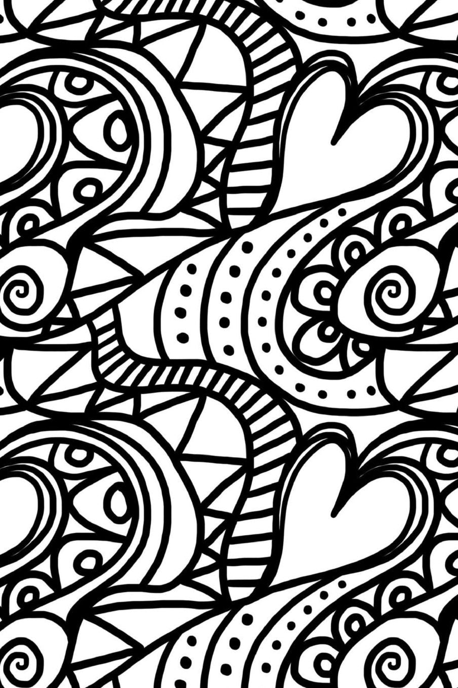 Notebook: A Notebook / Planner / Journal With A Cool Black/White Pattern Cover and Wide Ruled Line Paper