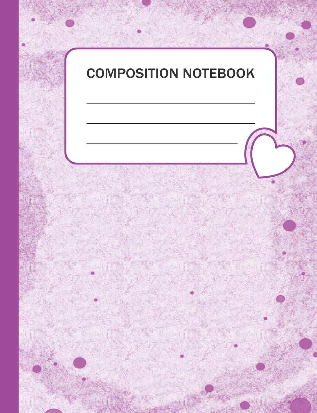 Composition Notebook: Pink Color texture Wide Ruled Lined Journal