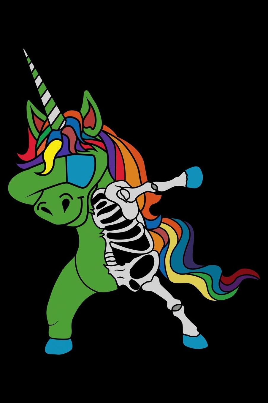 Funny dabbing unicorn skeleton: Composition Journal Notebook Wide Ruled with 100 lined pages for you as budget planner or password organizer or your kids as a back to school or kindergarten gift