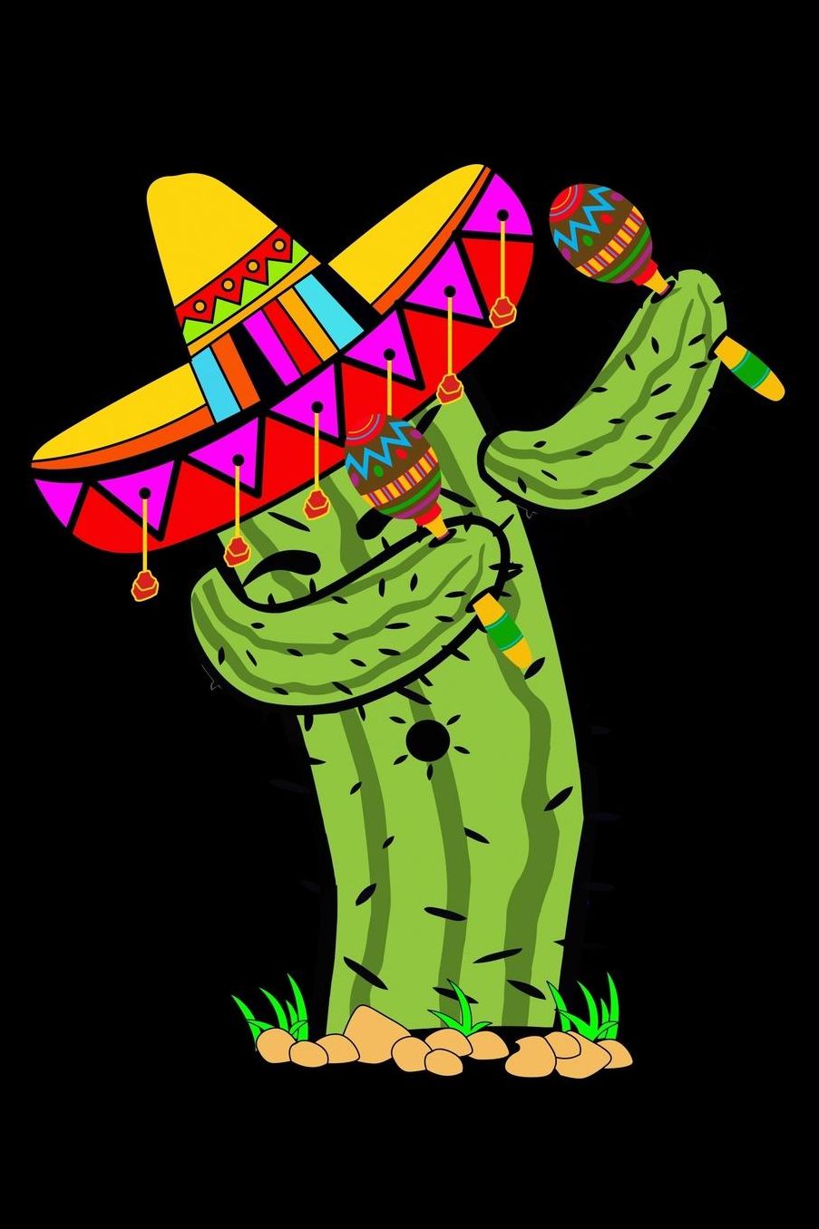 Funny dabbing cactus with maracas journal: Composition Journal Notebook Wide Ruled with 100 lined pages for you as budget planner or password organizer or your kids as a back to school or kindergarten gift