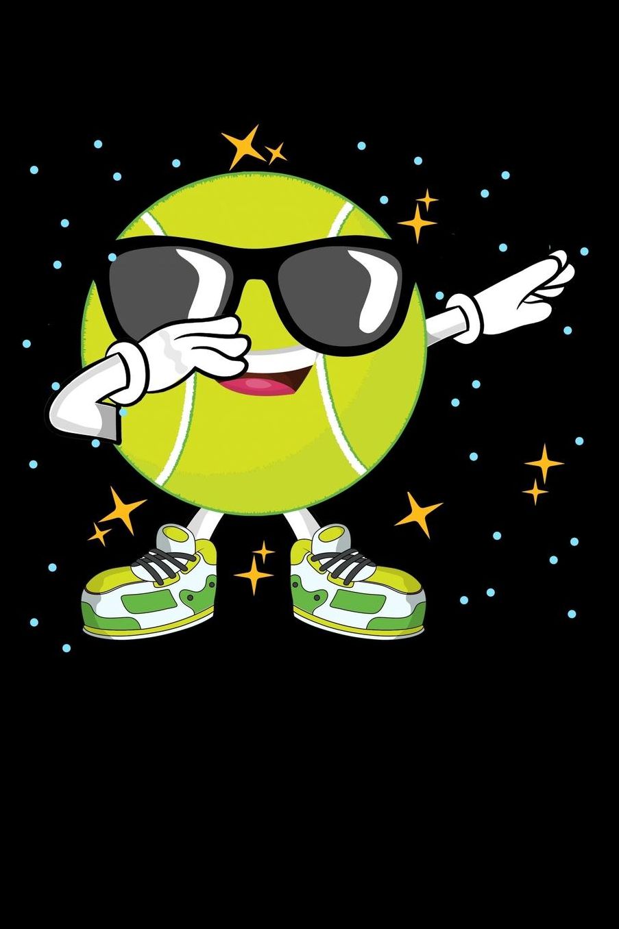 Funny dab dance dabbing tennis ball journal: Composition Journal Notebook Wide Ruled with 100 lined pages for you as budget planner or password organizer or your kids as a back to school or kindergarten gift
