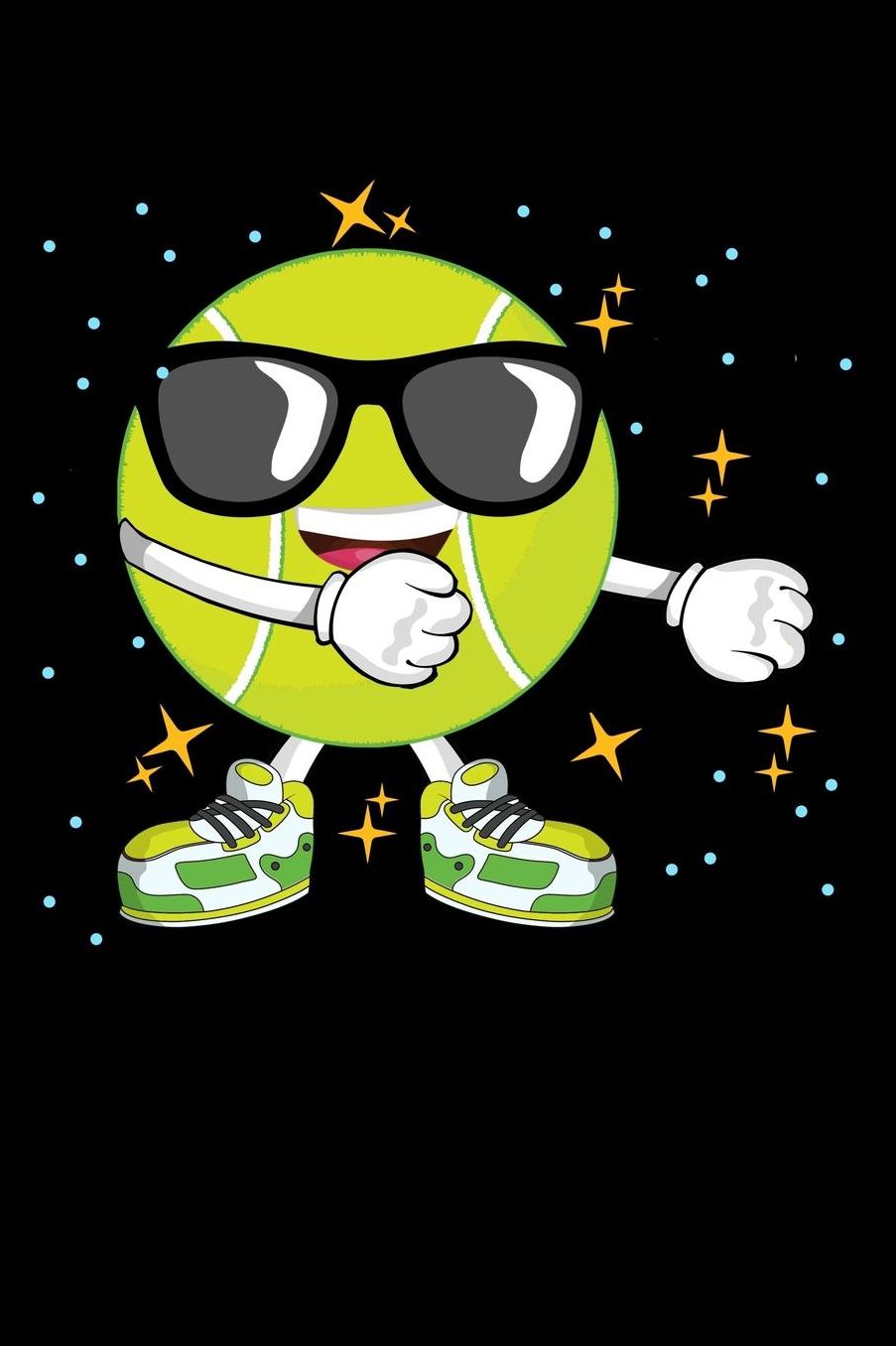 Funny floss dance flossing tennis ball journal: Composition Journal Notebook Wide Ruled with 100 lined pages for you as budget planner or password organizer or your kids as a back to school or kindergarten gift