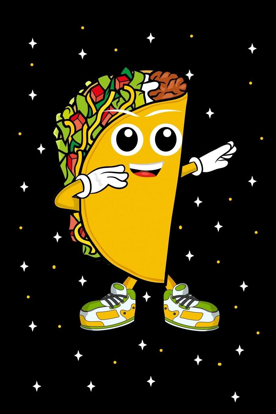 Funny dab dance dabbing taco journal: Composition Journal Notebook Wide Ruled with 100 lined pages for you as budget planner or password organizer or your kids as a back to school or kindergarten gift