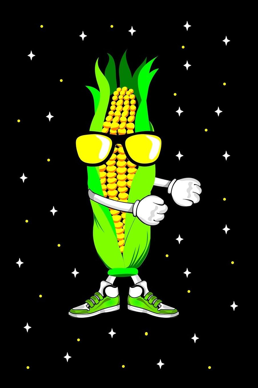 Funny floss dance flossing corn journal: Composition Journal Notebook Wide Ruled with 100 lined pages for you as budget planner or password organizer or your kids as a back to school or kindergarten gift