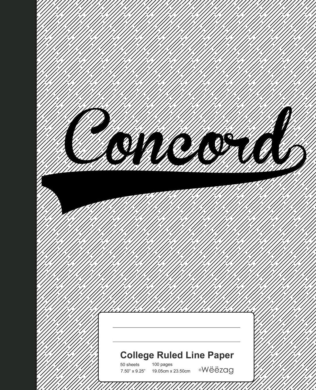 College Ruled Line Paper: CONCORD Notebook