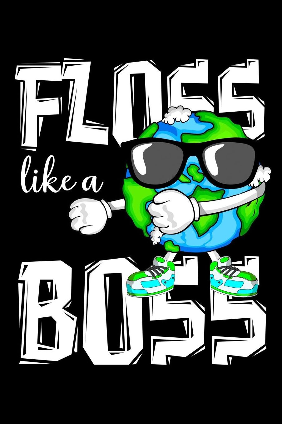 Floss like a boss: Composition Journal Notebook Wide Ruled with 100 lined pages for you as budget planner or password organizer or your kids as a back to school or kindergarten gift