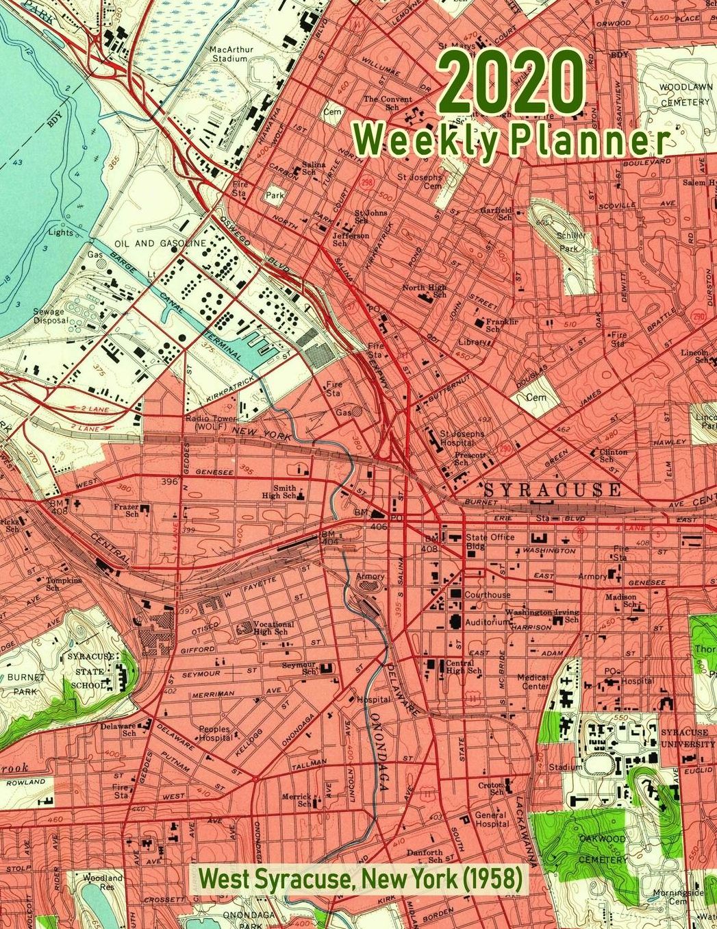 2020 Weekly Planner: West Syracuse, New York (1958): Vintage Topo Map Cover