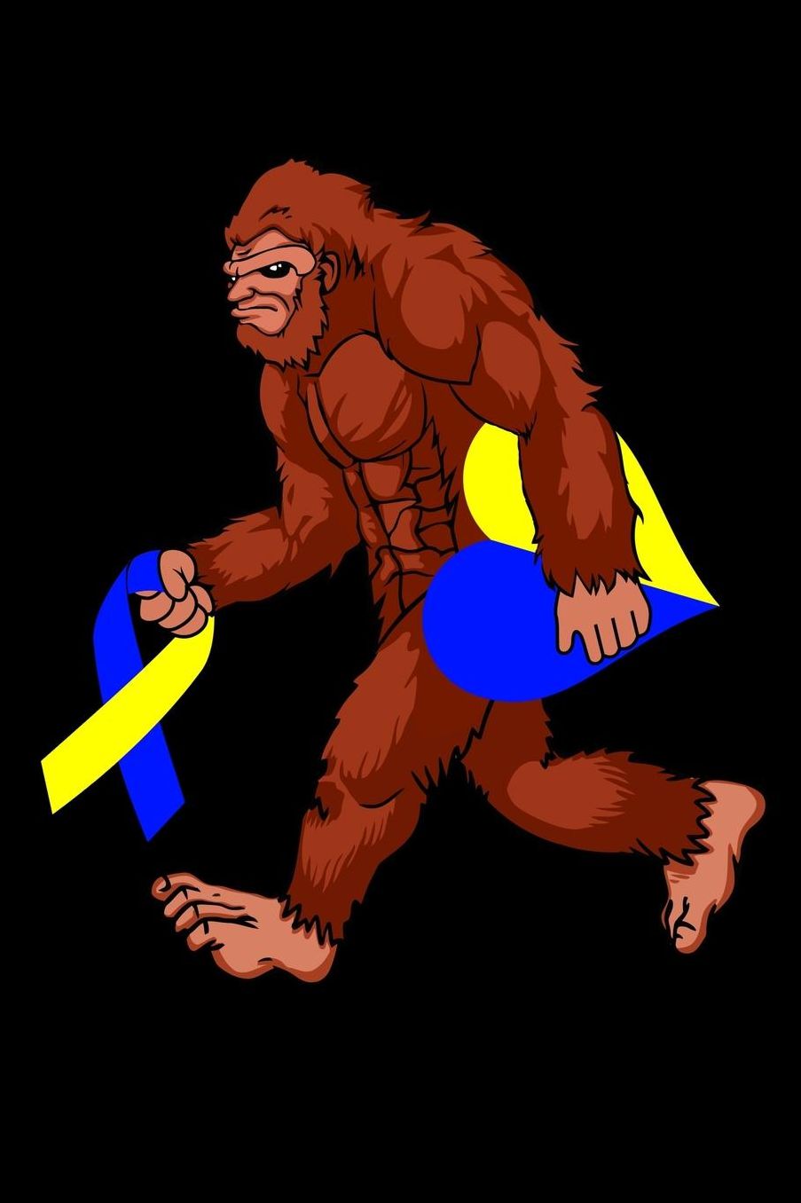 Funny bigfoot down syndrome awareness journal: Composition Journal Notebook Wide Ruled with 100 lined pages for you as budget planner or password organizer or your kids as a back to school or kindergarten gift