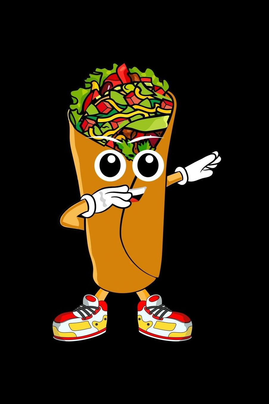Funny dabbing burrito dab dance fans journal: Composition Journal Notebook Wide Ruled with 100 lined pages for you as budget planner or password organizer or your kids as a back to school or kindergarten gift