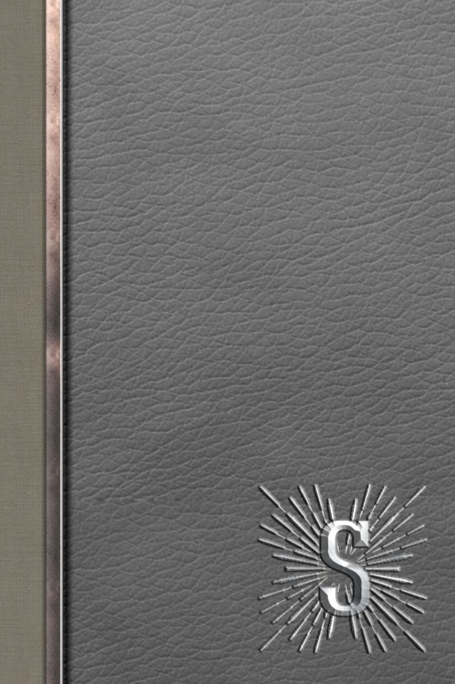 S: Meetings Notebook for Social Worker with Custom Interior: Personalized Monogram Initial Beveled Silver & Leather Effect 6 x 9 inch - 121 Pages