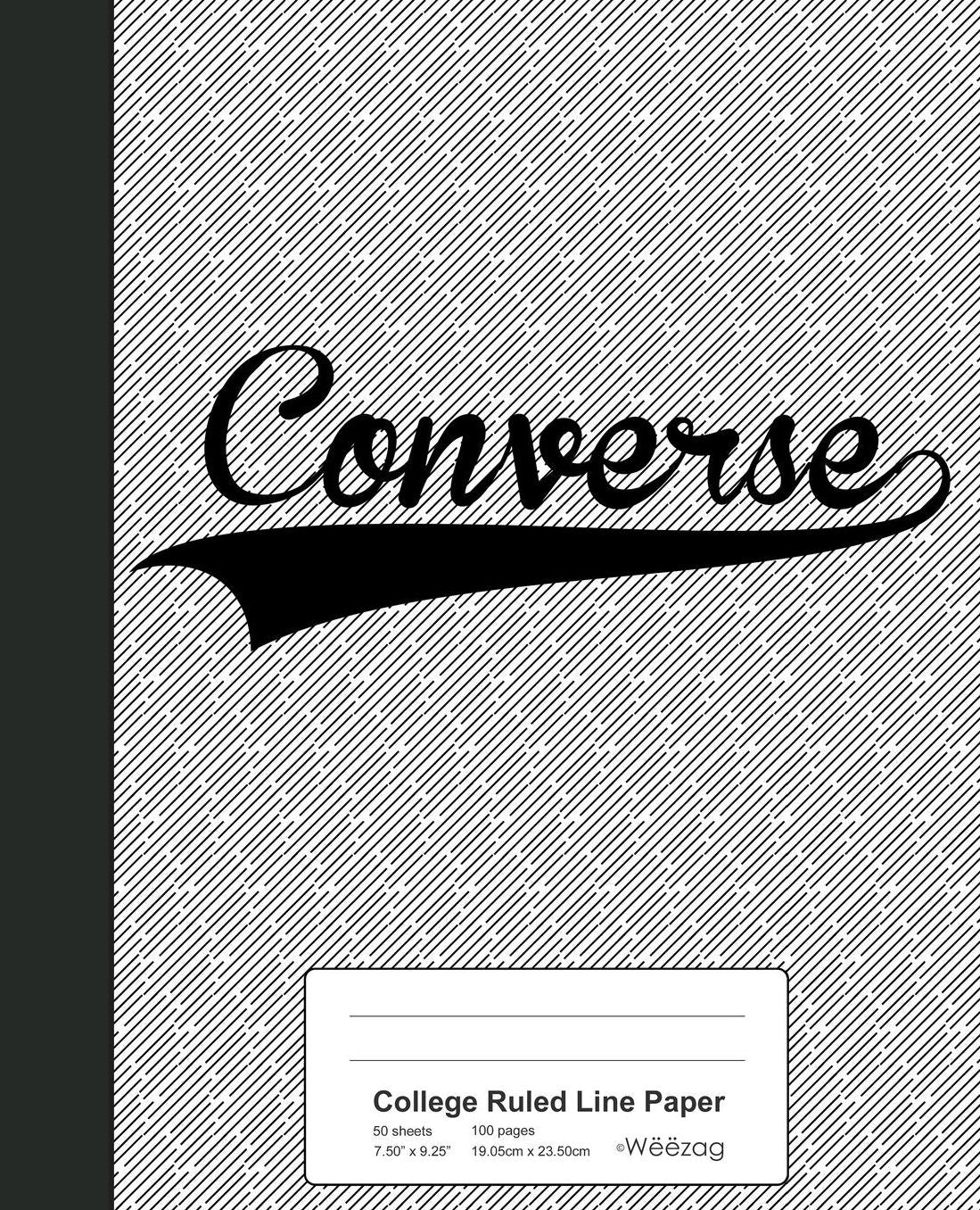 College Ruled Line Paper: CONVERSE Notebook