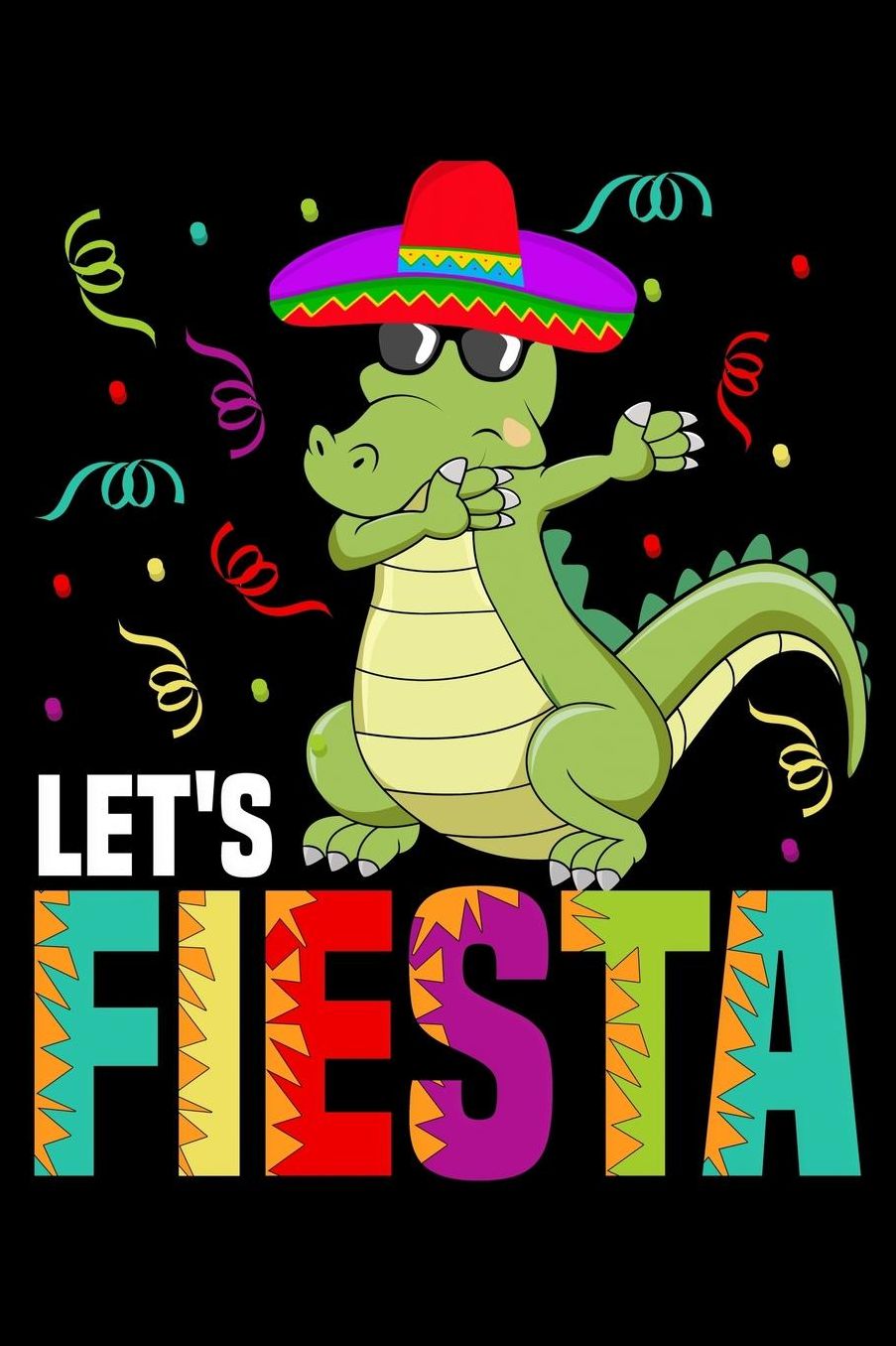 Let's fiesta: Composition Journal Notebook Wide Ruled with 100 lined pages for you as budget planner or password organizer or your kids as a back to school or kindergarten gift