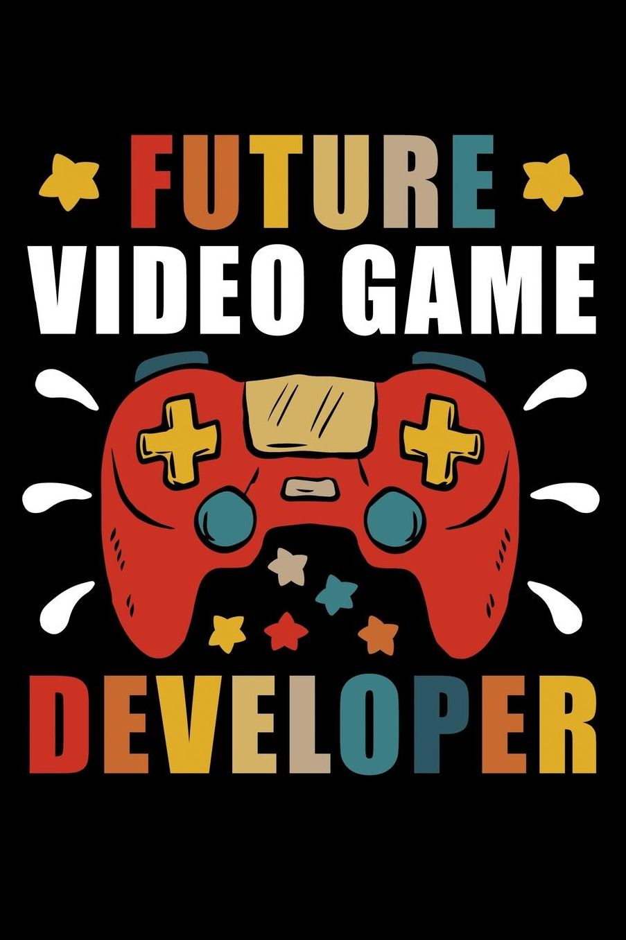 Future video game developer: Composition Journal Notebook Wide Ruled with 100 lined pages for you as budget planner or password organizer or your kids as a back to school or kindergarten gift