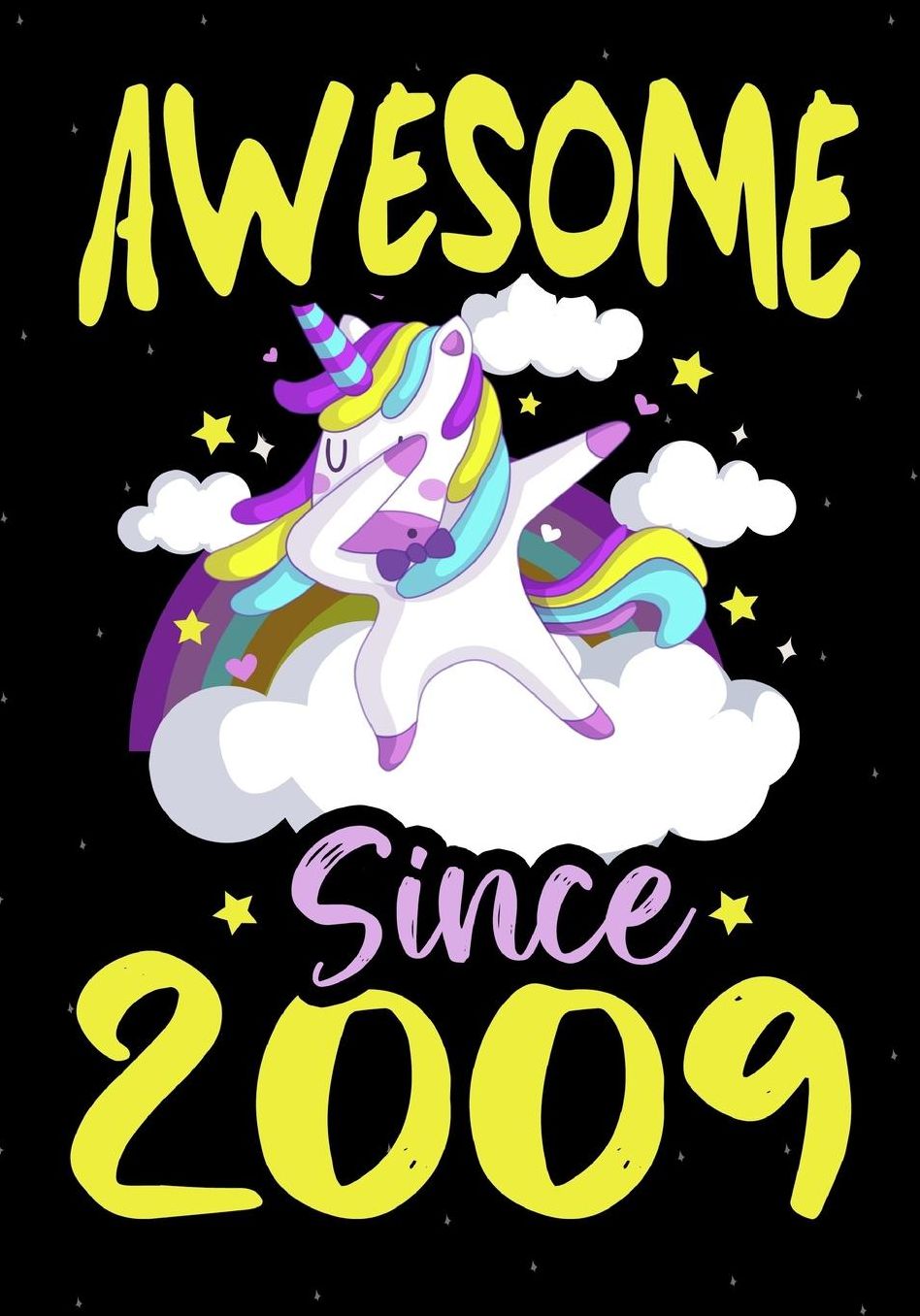 Awesome Since 2009: Happy 11 th Birthday 11 Years Old, Blank Lined Journal, Notebook, perfect gift for boys and girls for birthday or christmas or any occasion, dabbing unicorn