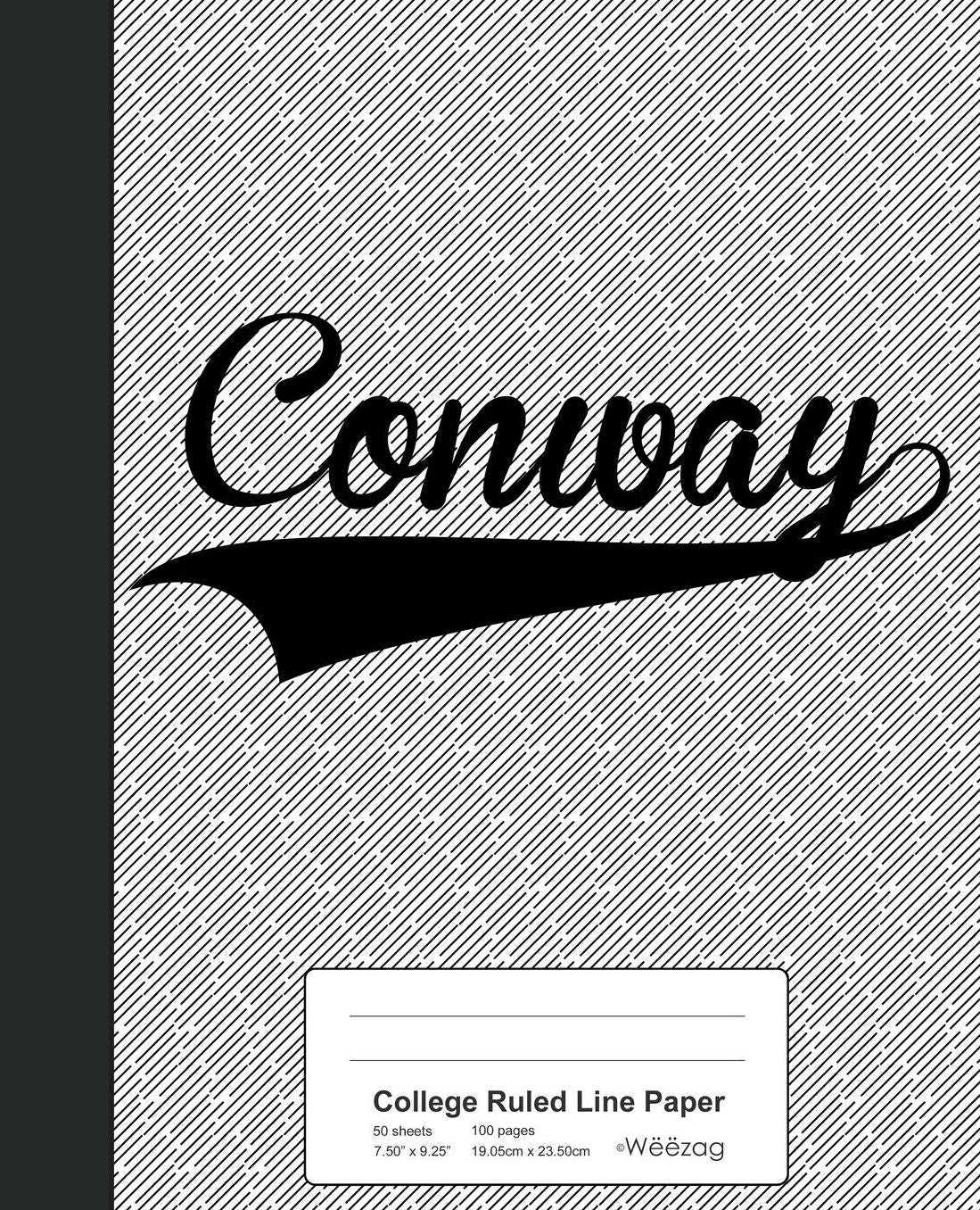 College Ruled Line Paper: CONWAY Notebook