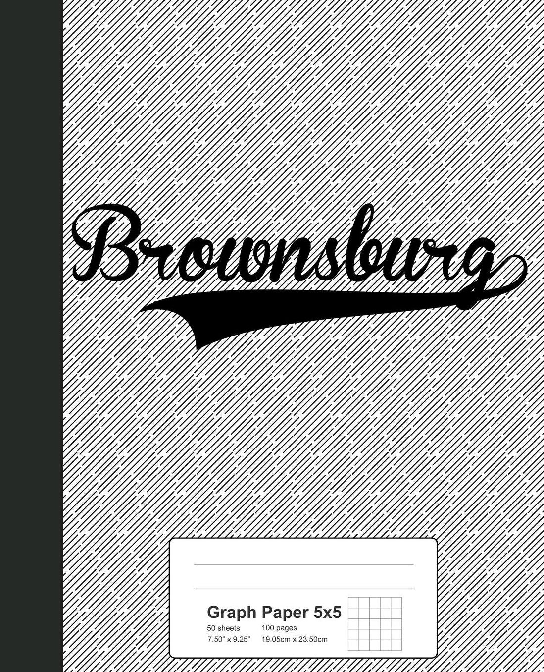 Graph Paper 5x5: BROWNSBURG Notebook