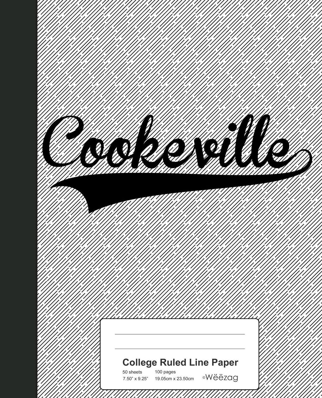 College Ruled Line Paper: COOKEVILLE Notebook