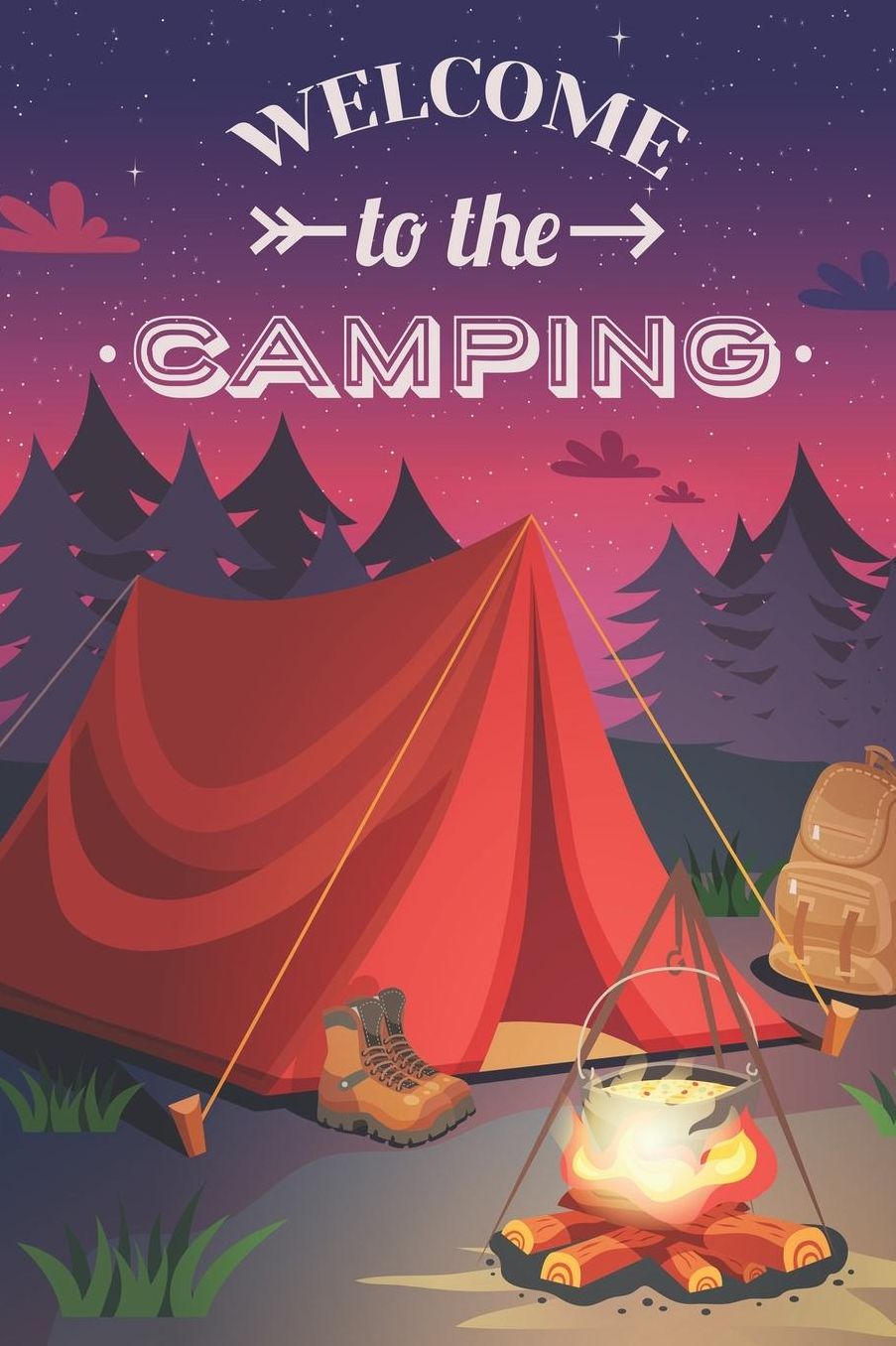 Welcome to the Camping: A travel and camping logbook for children * With lots of space for your own impressions * So camping is fun!