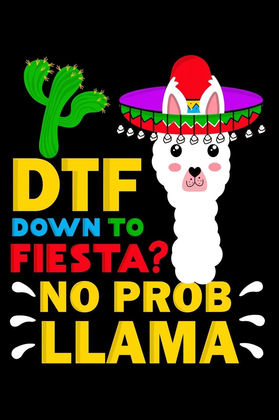 DTF down to fiesta? No probllama: Composition Journal Notebook Wide Ruled with 100 lined pages for you as budget planner or password organizer or your kids as a back to school or kindergarten gift