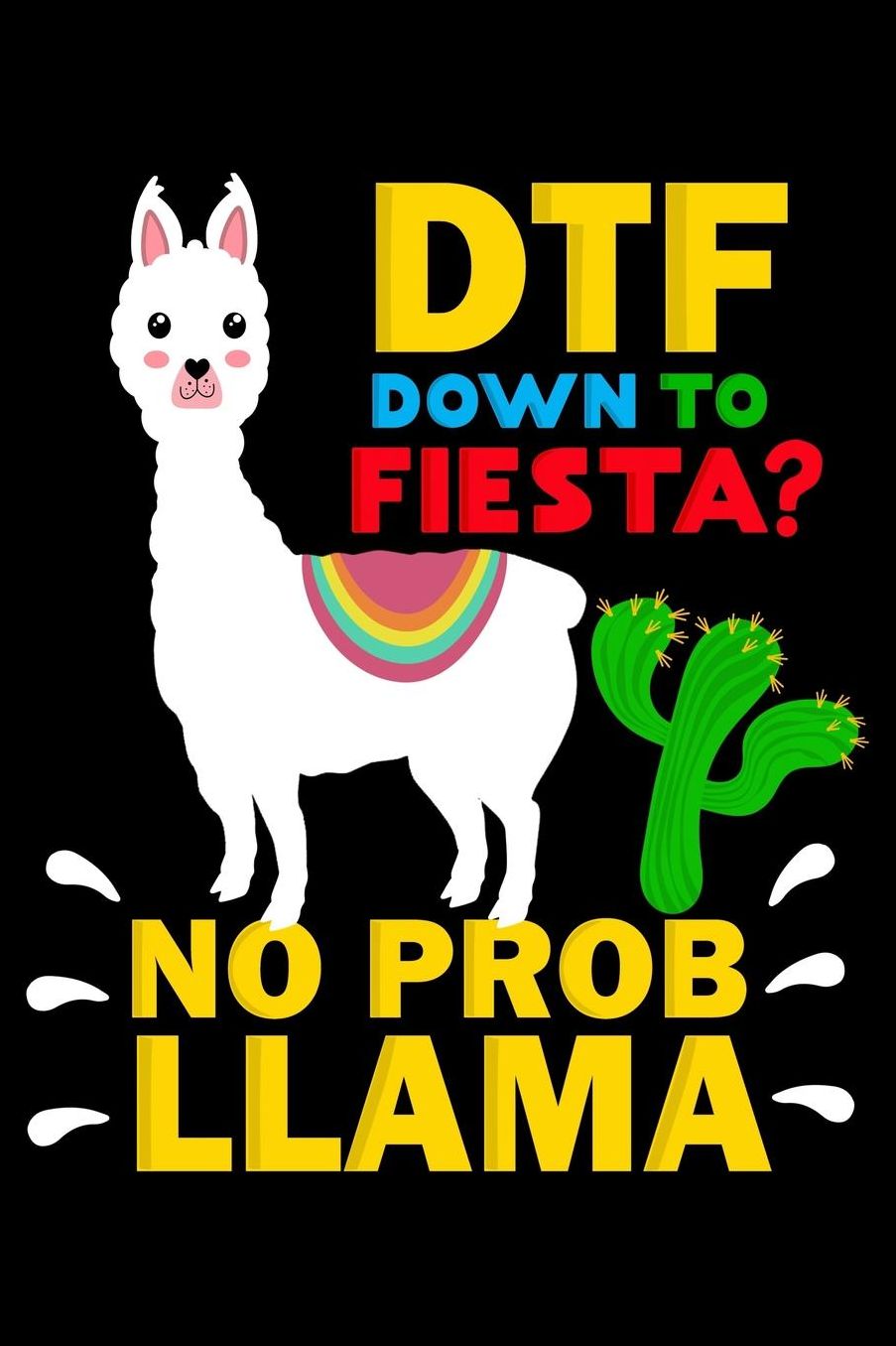 DTF down to fiesta? No probllama: Composition Journal Notebook Wide Ruled with 100 lined pages for you as budget planner or password organizer or your kids as a back to school or kindergarten gift