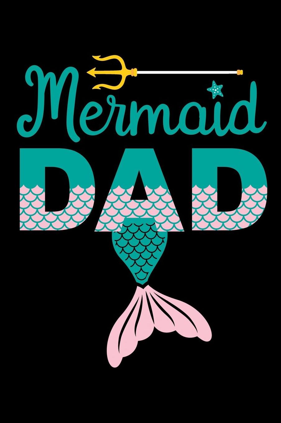 Mermaid dad: Composition Journal Notebook Wide Ruled with 100 lined pages for you as budget planner or password organizer or your kids as a back to school or kindergarten gift