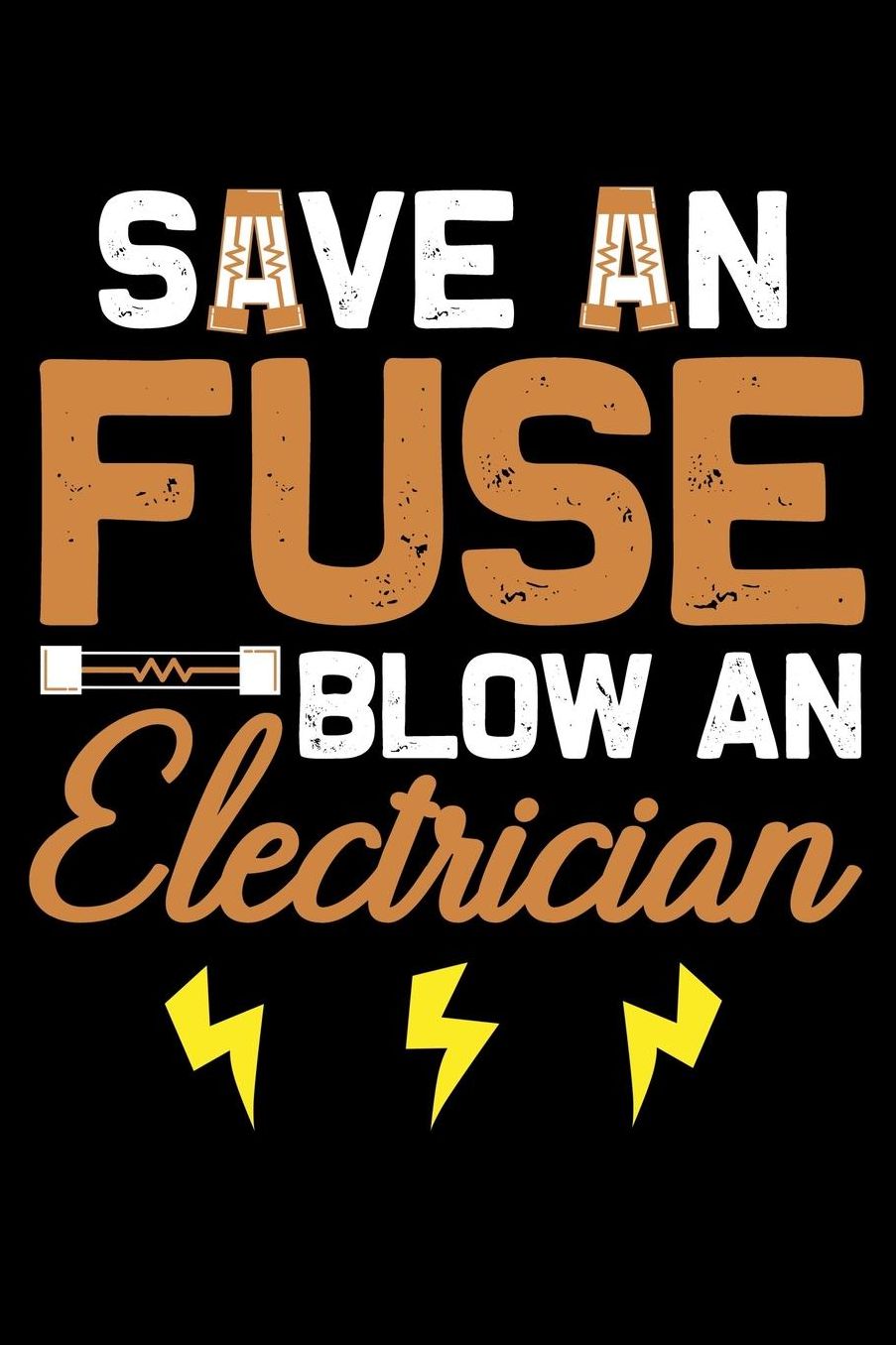 Save an fuse blow an electrician: Composition Journal Notebook Wide Ruled with 100 lined pages for you as budget planner or password organizer