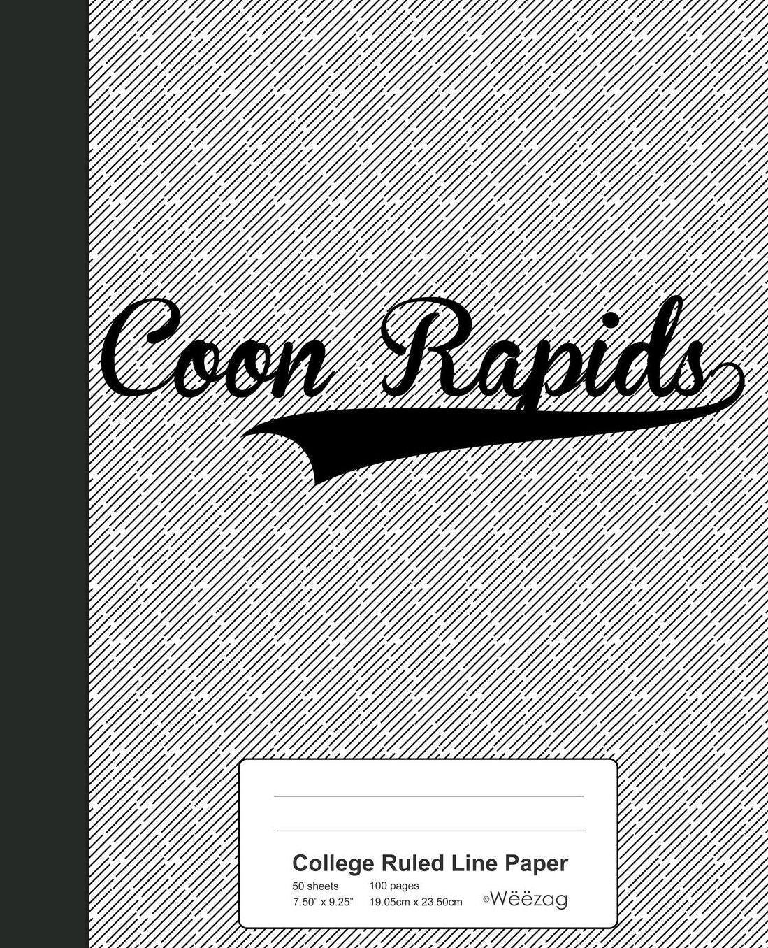 College Ruled Line Paper: COON RAPIDS Notebook