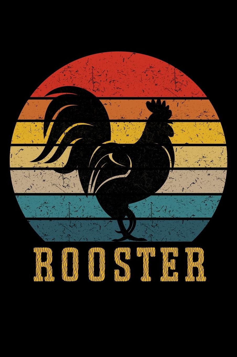 Rooster: Composition Journal Notebook Wide Ruled with 100 lined pages for you as budget planner or password organizer or your kids as a back to school or kindergarten gift