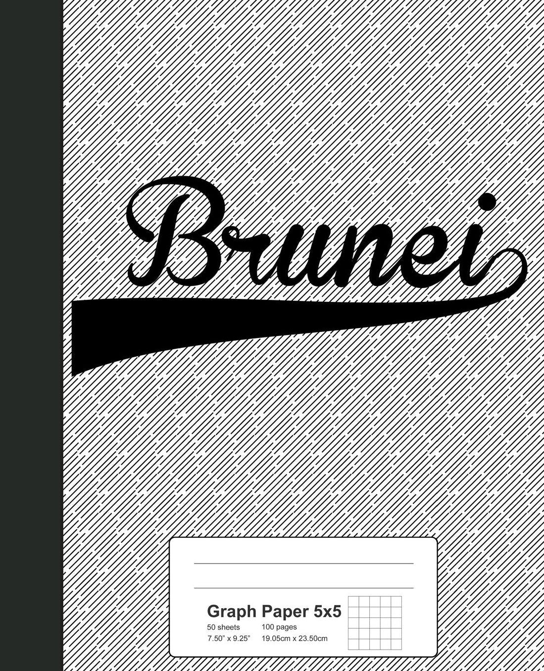 Graph Paper 5x5: BRUNEI Notebook