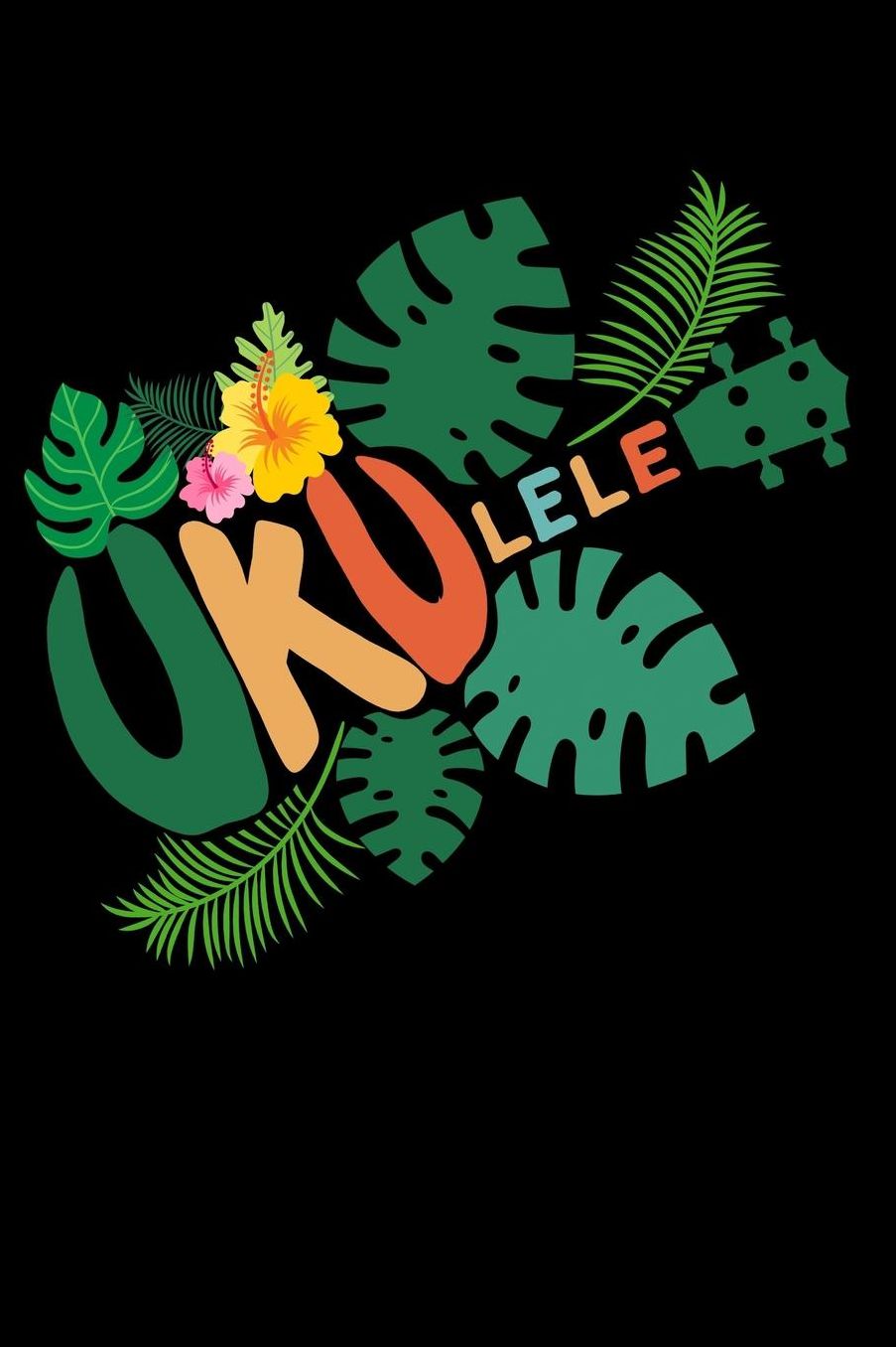 Ukulele: Composition Journal Notebook Wide Ruled with 100 lined pages for you as budget planner or password organizer or your kids as a back to school or kindergarten gift