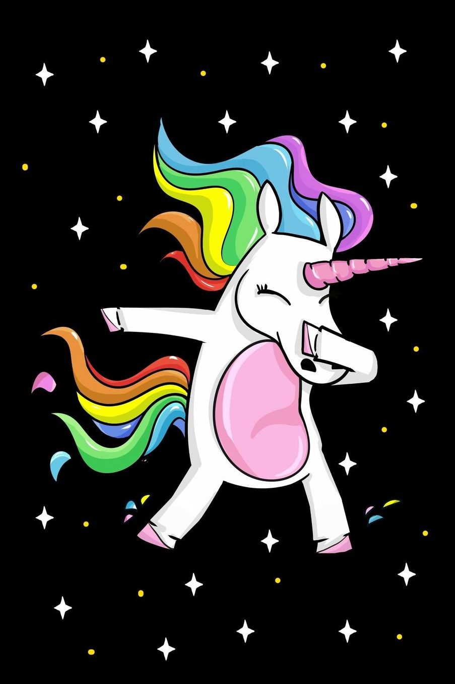 Funny dabbing unicorn dab dance fans journal: Composition Journal Notebook Wide Ruled with 100 lined pages for you as budget planner or password organizer or your kids as a back to school or kindergarten gift