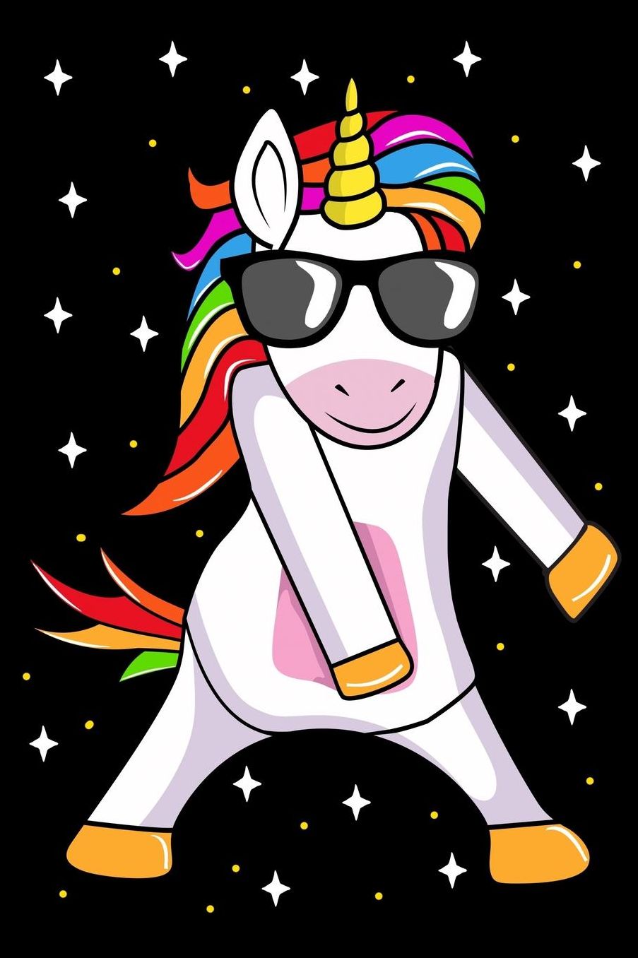Funny floss dance flossing unicorn journal: Composition Journal Notebook Wide Ruled with 100 lined pages for you as budget planner or password organizer or your kids as a back to school or kindergarten gift