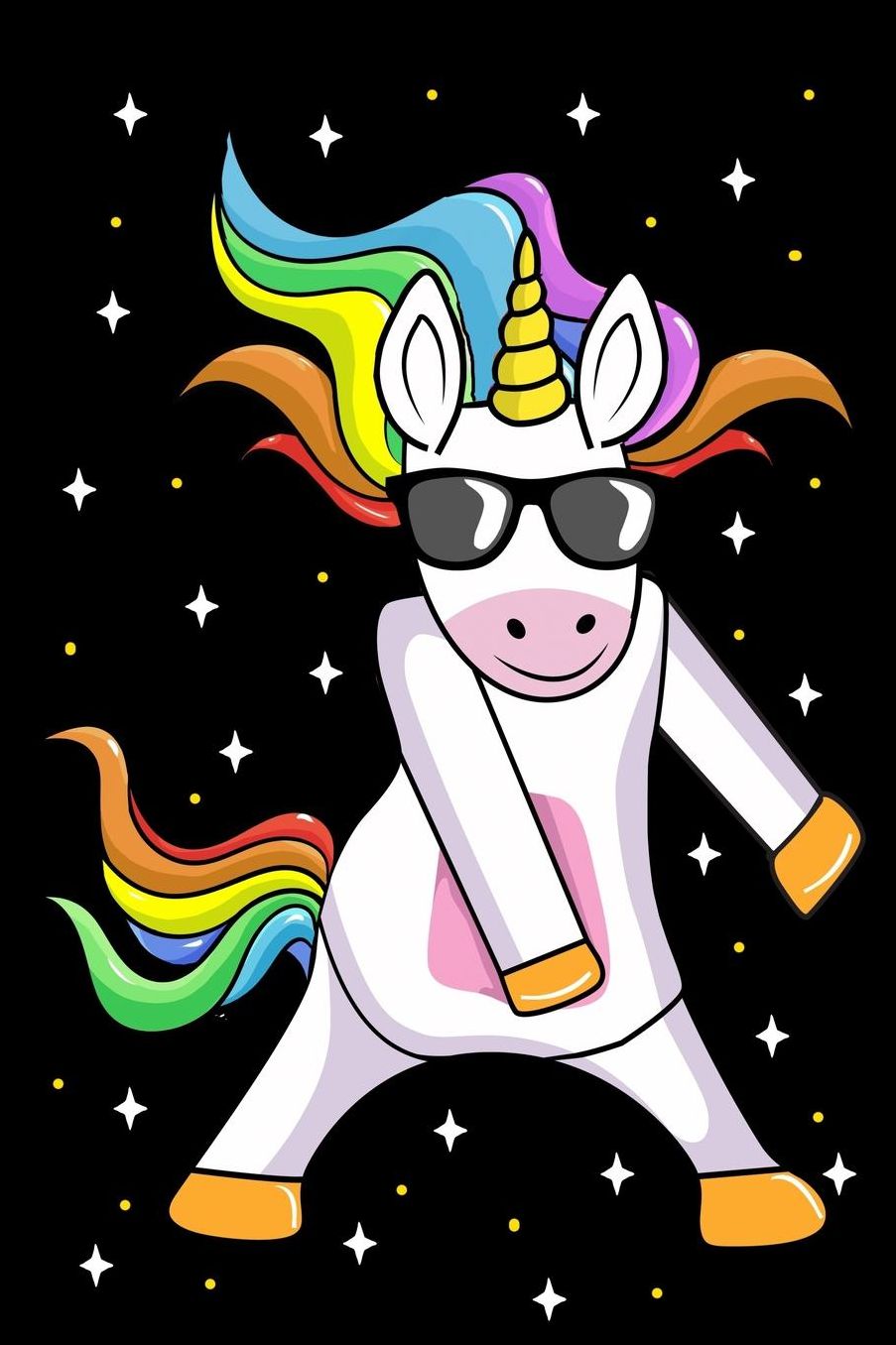 Funny floss dance flossing unicorn journal: Composition Journal Notebook Wide Ruled with 100 lined pages for you as budget planner or password organizer or your kids as a back to school or kindergarten gift