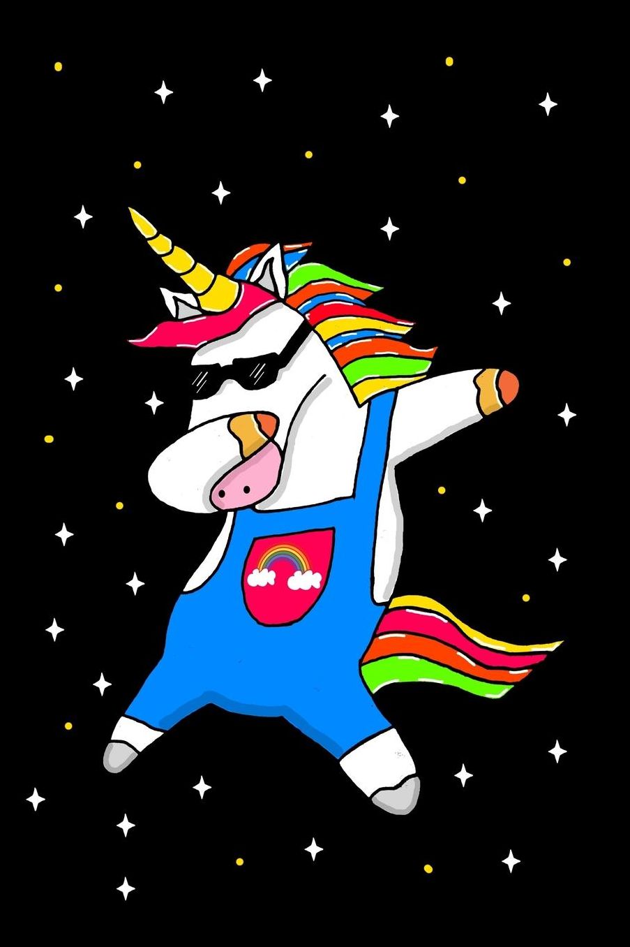 Funny dabbing unicorn dab dance fans journal: Composition Journal Notebook Wide Ruled with 100 lined pages for you as budget planner or password organizer or your kids as a back to school or kindergarten gift