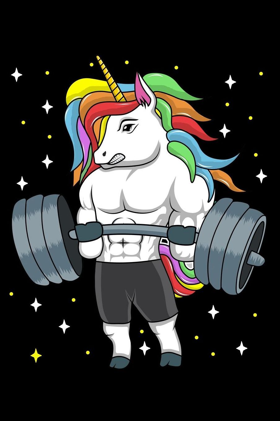 Funny powerlifting unicorn journal: Composition Journal Notebook Wide Ruled with 100 lined pages for you as budget planner or password organizer or your kids as a back to school or kindergarten gift