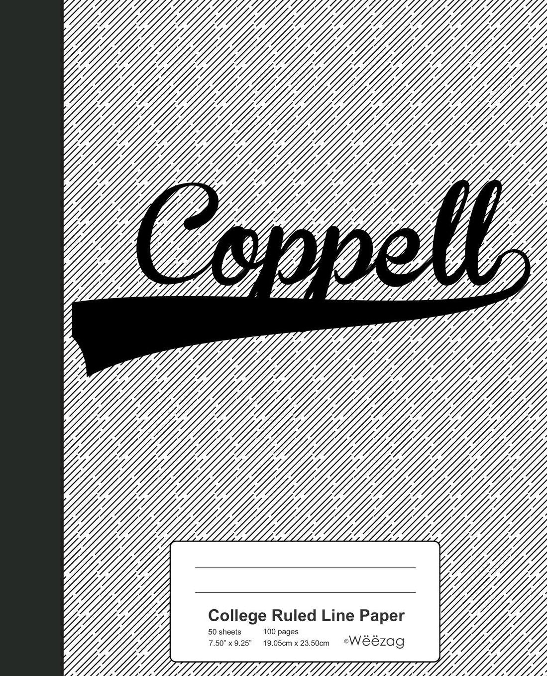 College Ruled Line Paper: COPPELL Notebook