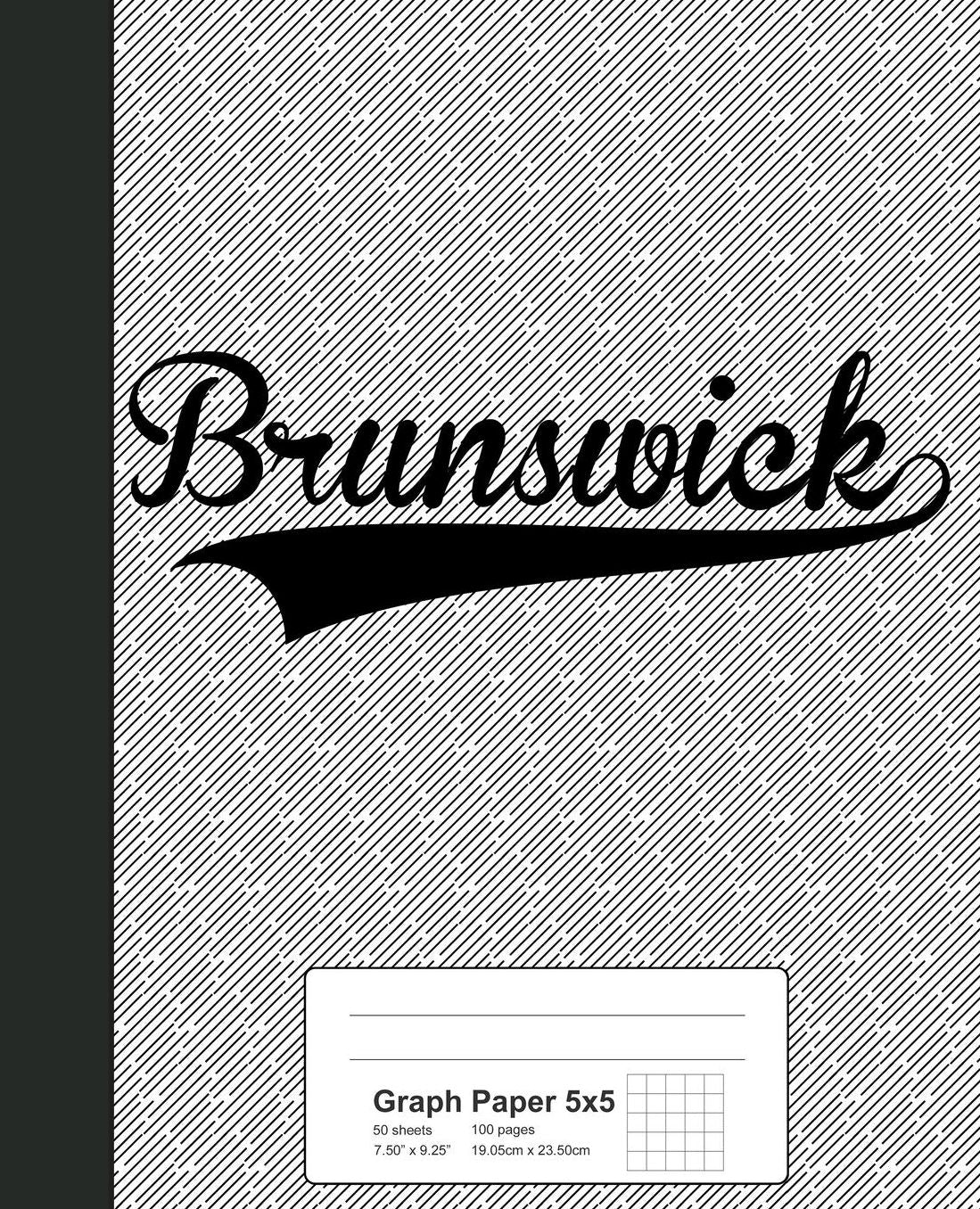 Graph Paper 5x5: BRUNSWICK Notebook