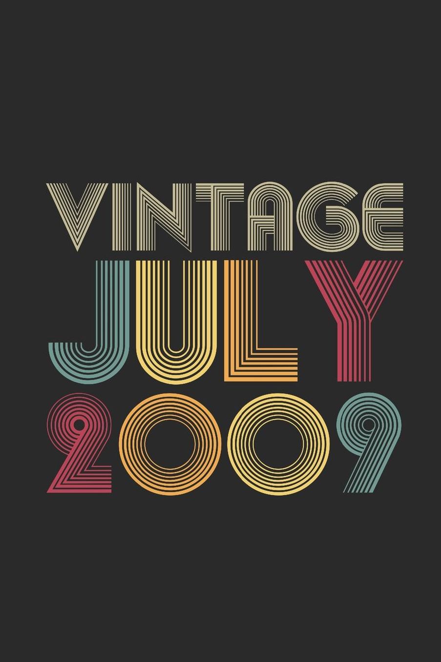 Vintage July 2009: Graph Ruled Notebook - Journal for July Birthday Gift Idea