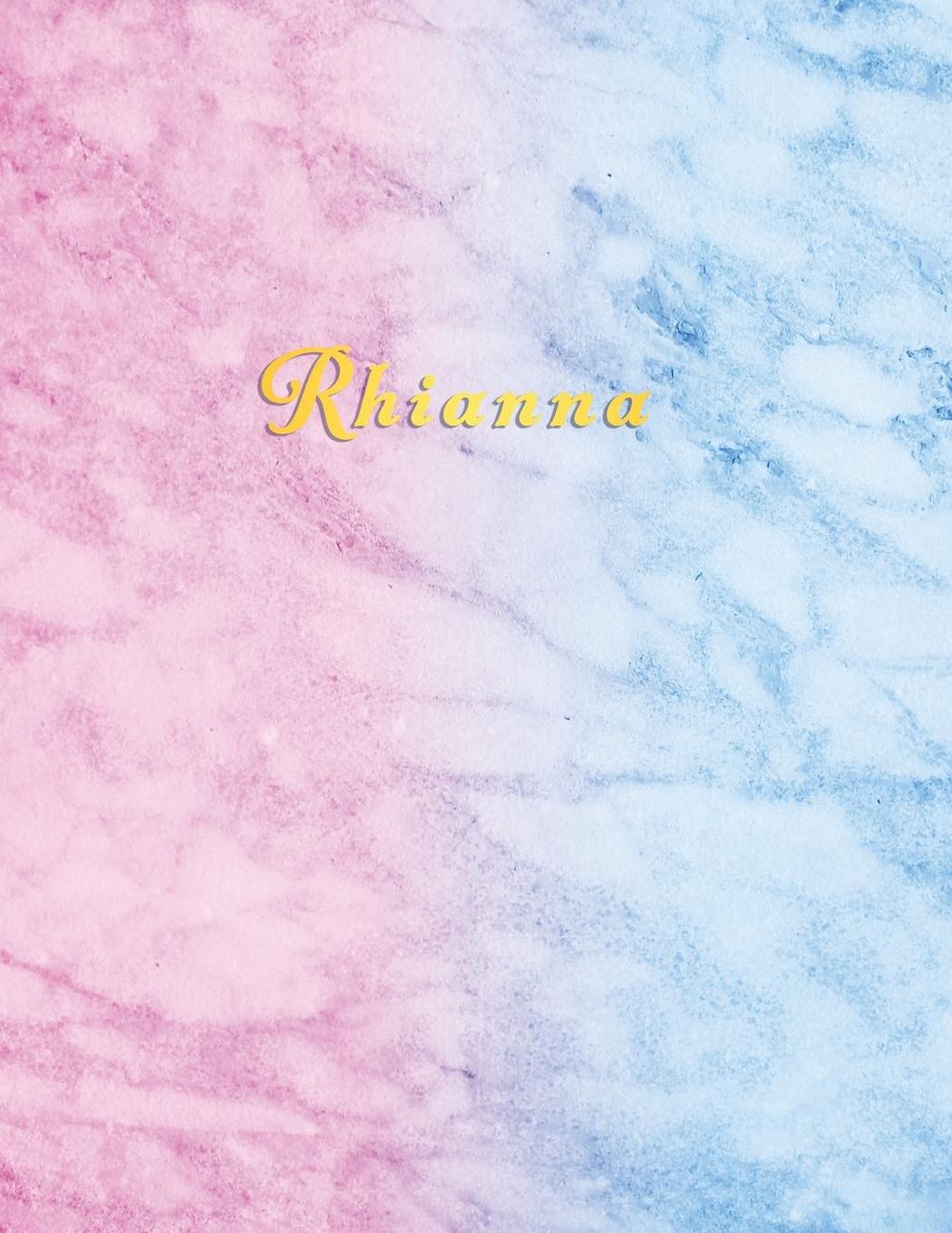 Rhianna: Personalised custom college ruled writing and study journal for school girls Standard lined size composition exercise note book