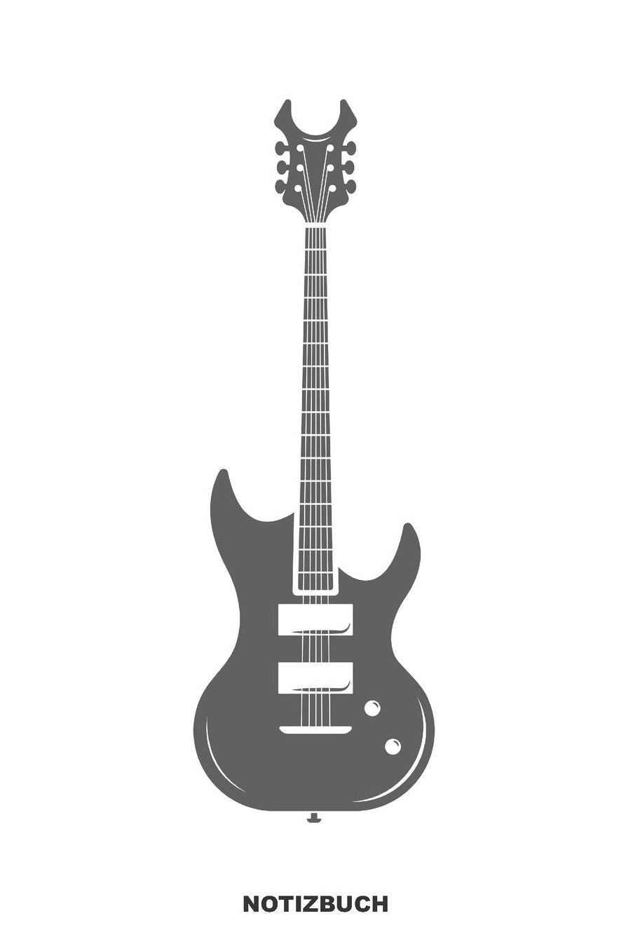 Notizbuch: Liniertes Gitarre Notizbuch oder Gitarren Notizheft liniert - Musik Journal fï¿½r Mï¿½nner und Frauen mit Linien