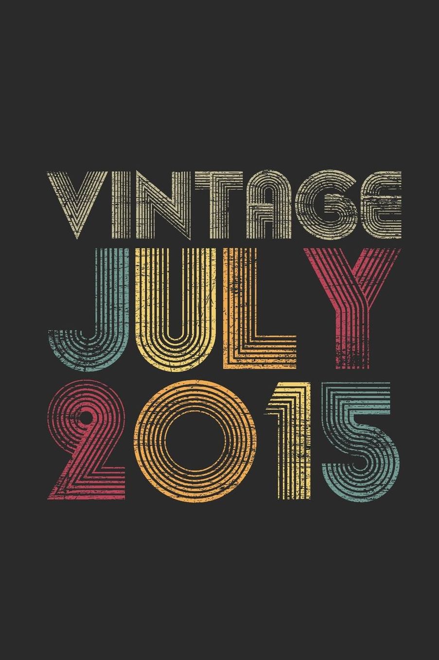 Vintage July 2015: Graph Paper Journal (6 X 9 - 120 Pages/ 5 Squares per inch) for Birthday Gift Idea