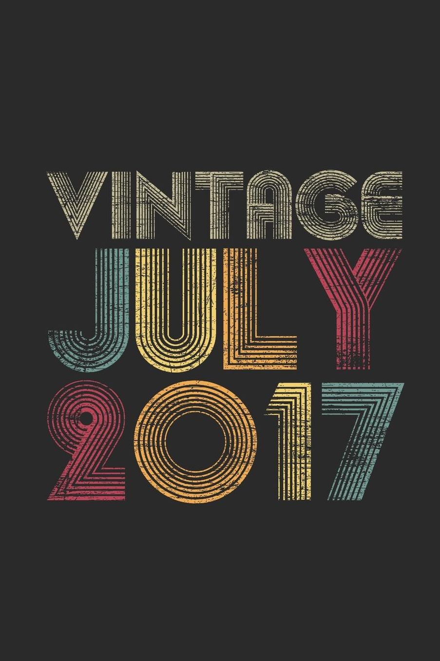 Vintage July 2017: Graph Ruled Notebook - Journal for July Birthday Gift Idea