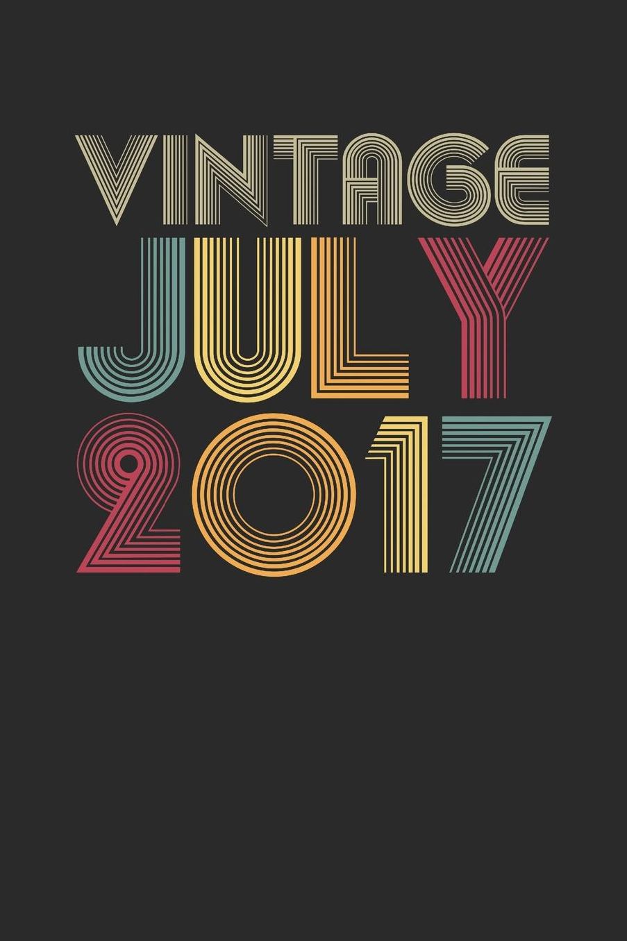 Vintage July 2017: Graph Paper Journal (6 X 9 - 120 Pages/ 5 Squares per inch) for Birthday Gift Idea