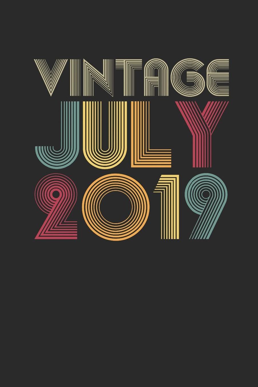Vintage July 2019: Graph Ruled Notebook - Journal for July Birthday Gift Idea