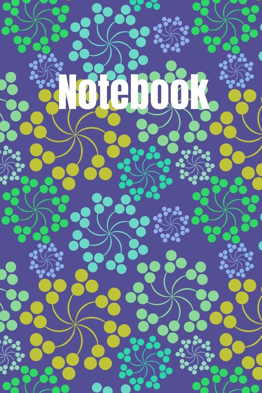 Notebook: A Notebook / Planner / Journal With A Cool Color Pattern Cover and Wide Ruled Line Paper