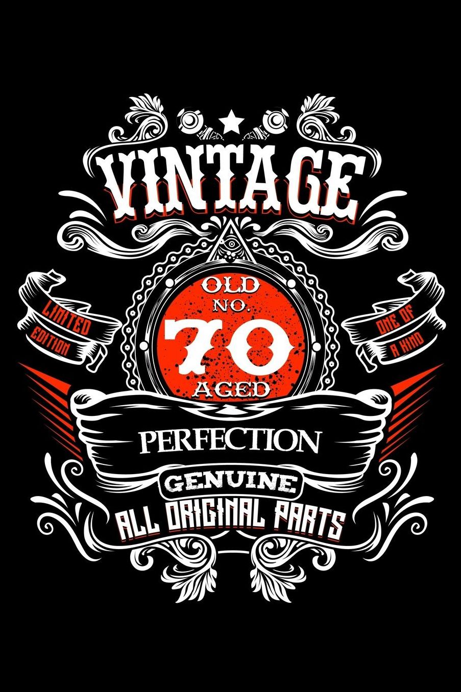 Vintage Old No 70 Aged Perfection Genuine All Original Parts: 70. Cumpleaï¿½os festejar adornos 1949 70 aï¿½os contralto jalï¿½n celebraciones mensaje - revista cuaderno souvenir - libreta de apuntes talonario Para reinterpretaciï¿½n Comentarios, consulta